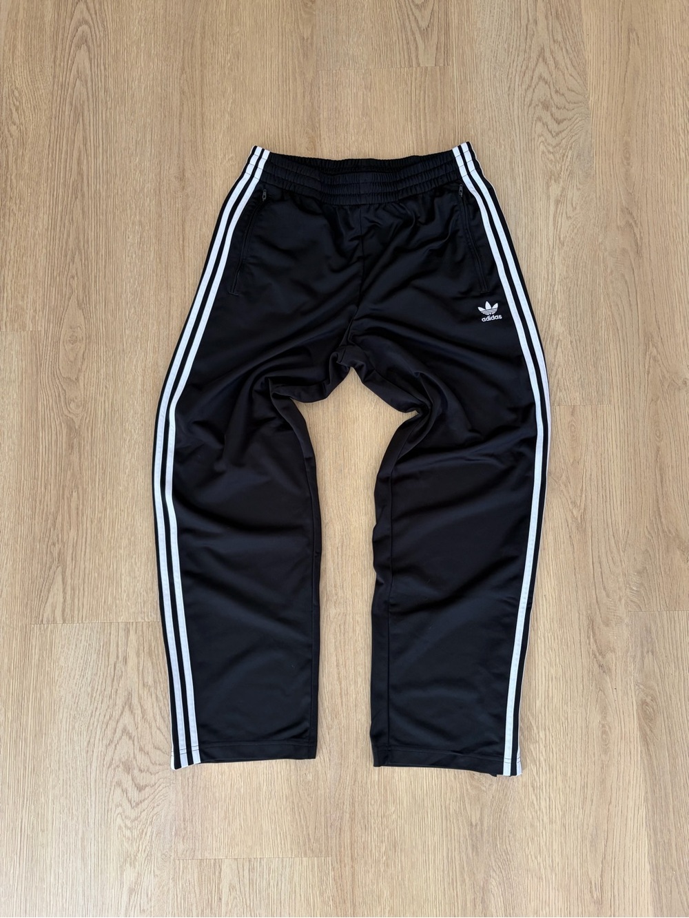 adidas Black Sweatpants with White Side Stripes